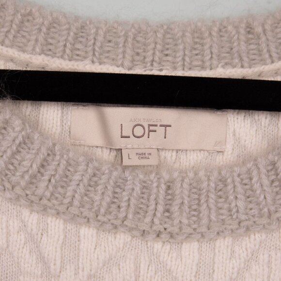 Loft cream wool and mohair blend cream sweater-L - Picture 3 of 4